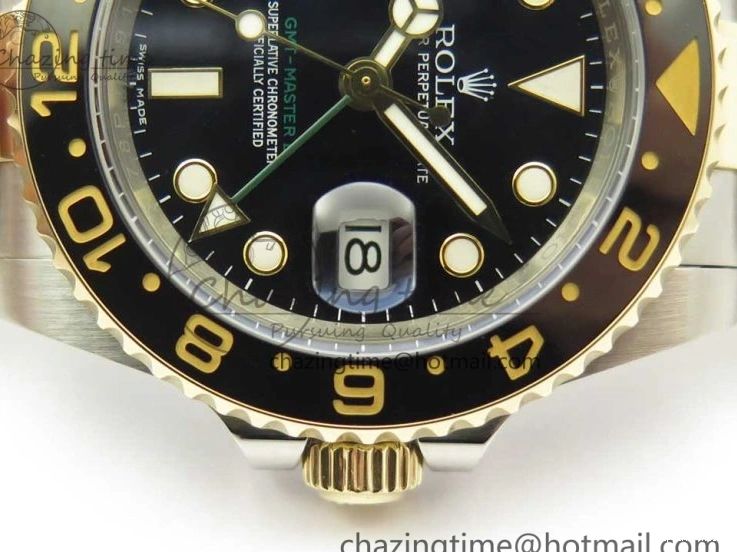 1219 Tailored GMT-Master II 116713 LN Black Ceramic Thick YG Wrapped 904L Steel 1:1 Noob Best Edition A3187 (Correct Hand Stack) 3304